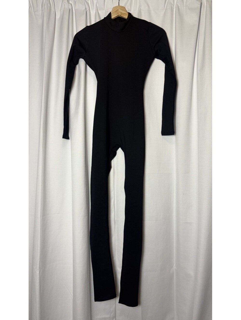 Stript Mockneck Black Long Sleeve Bodysuit Size Small. Retail $160